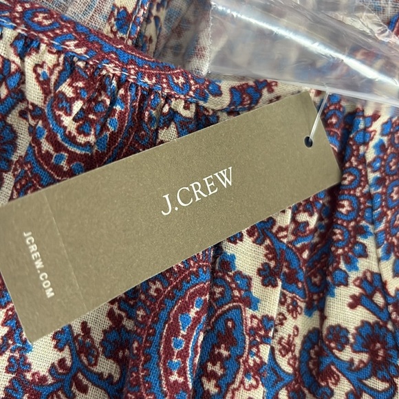 J. Crew Palermo 100% Linen Smocked Waist Dress in Floral Bouquet - NEW - Small - Picture 7 of 9